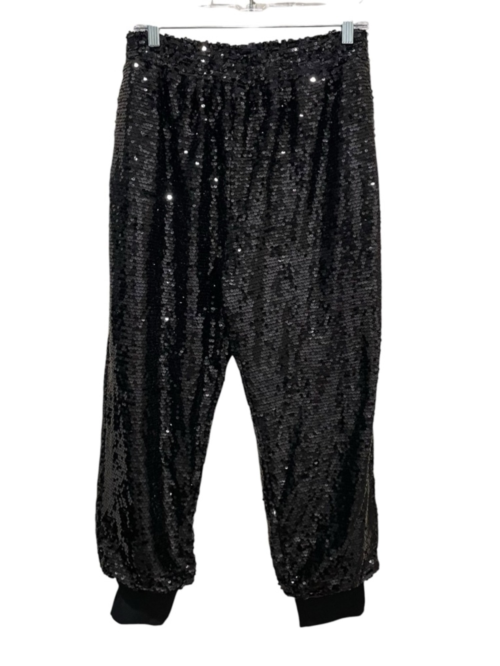 SSYS Mariah Sequin Jogger Pants Black Women Size Large Party Sparkle Lounge